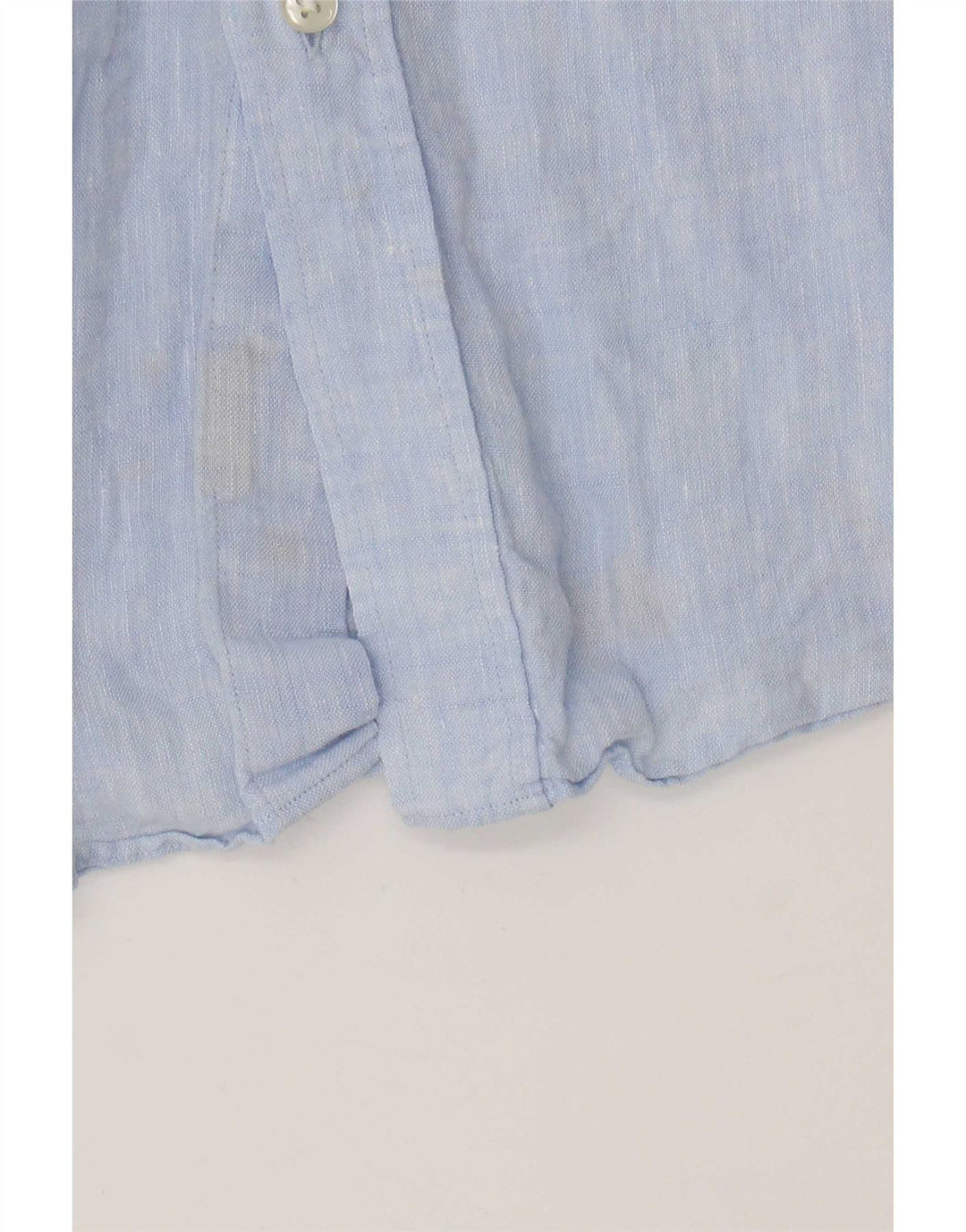 Massimo Dutti Herrenhemd XL Blaues Leinen