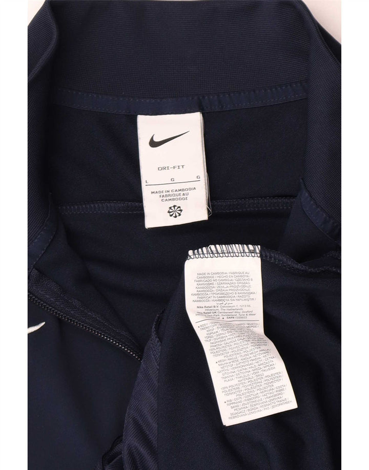 Nike Herren Dri Fit Trainingsanzug-Top-Jacke, groß, Marineblau, Farbblock