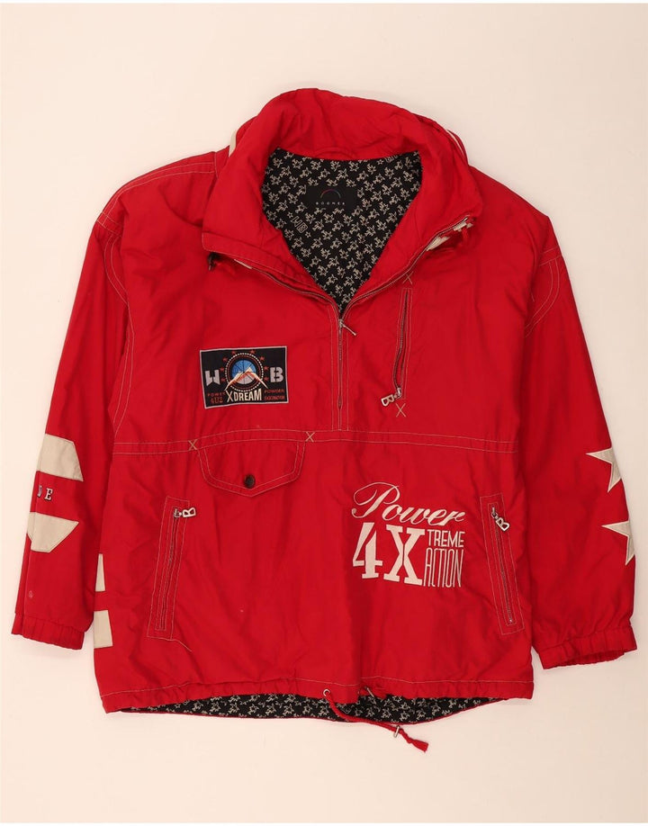 BOGNER Herren Graphic Anorak Jacke UK 42 XL Rot Colourblock Polyester