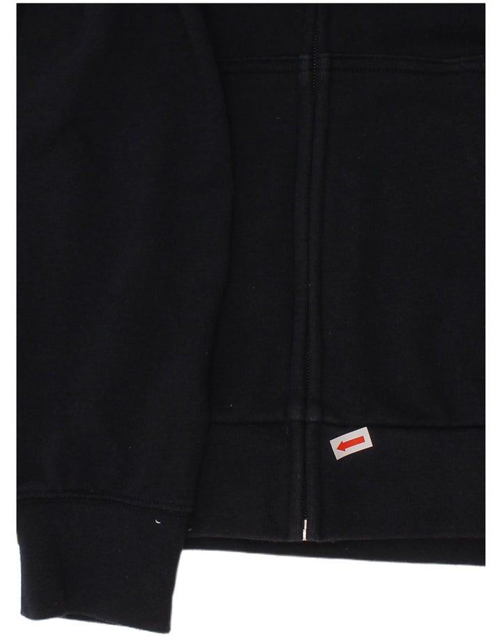 CHAMPION Boys Graphic Zip Hoodie Sweater 9-10 Years Medium  Navy Blue