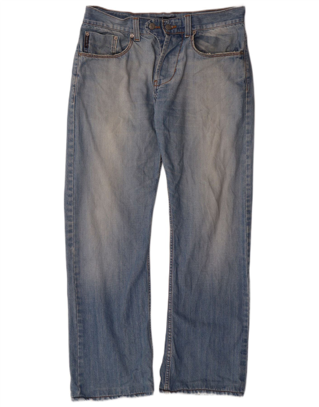 Armani Herren Straight Jeans W33 L30 Blaue Baumwolle