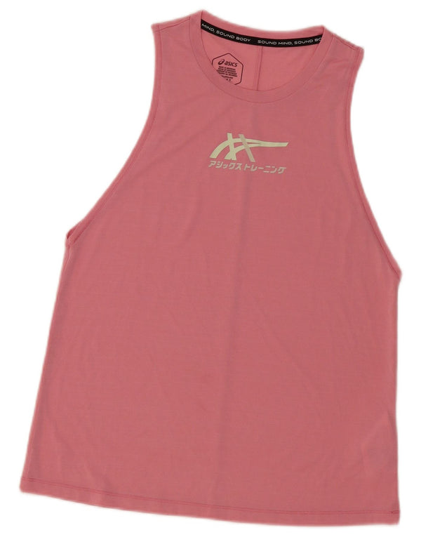Asics Damen Graphic Vest Top UK 12 Mittelrosa Polyester