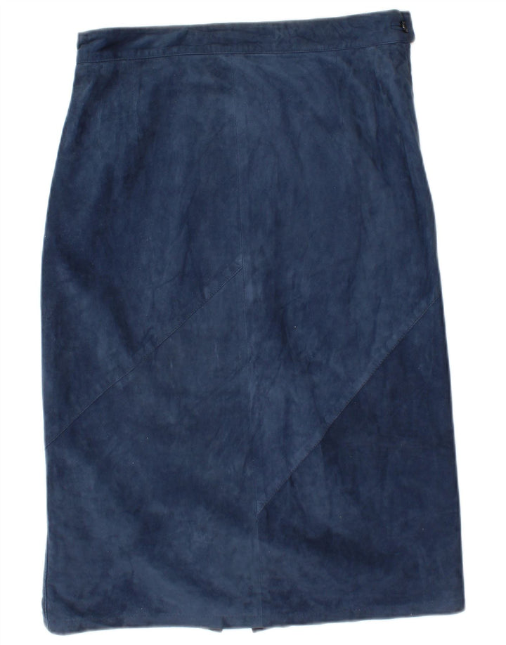 Robrik Damen-Wildleder-2-teiliges Rock-Set IT 44 Medium W30 Marineblaues Leder