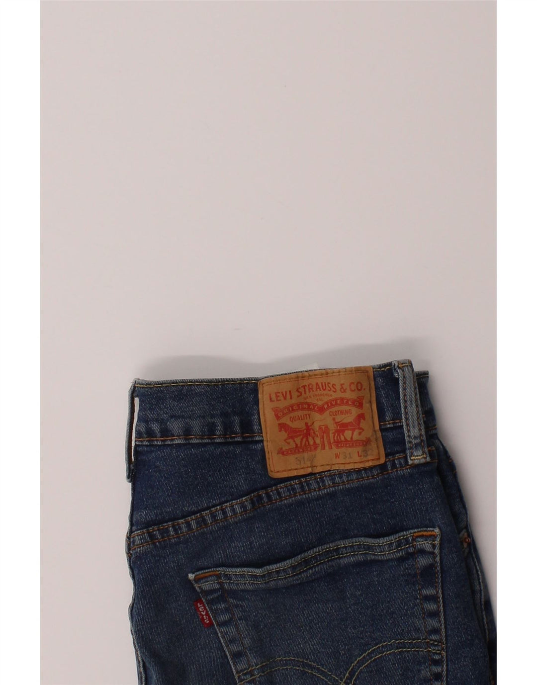 LEVI'S Mens 514 Straight Jeans W31 L32 Blue Cotton Vintage Levi's and Second-Hand Levi's from Messina Hembry 