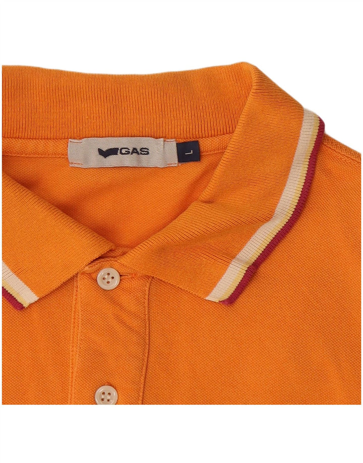 Gas Herren Poloshirt Large Orange