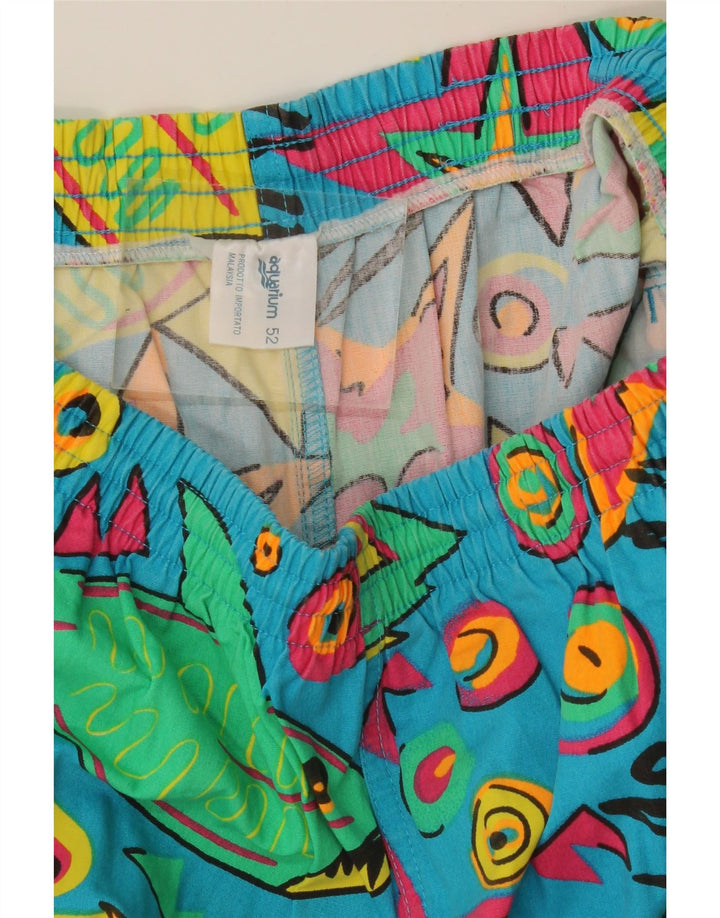 Aquarium Herren-Badeshorts mit Grafik, Größe 52, groß, mehrfarbig, geometrisch
