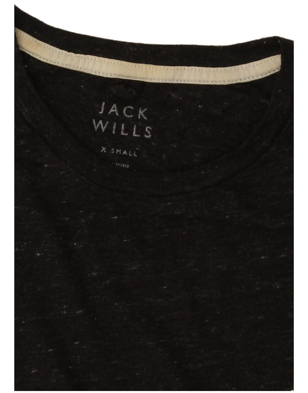 Jack Wills Herren T-Shirt Top XS Schwarz gefleckt