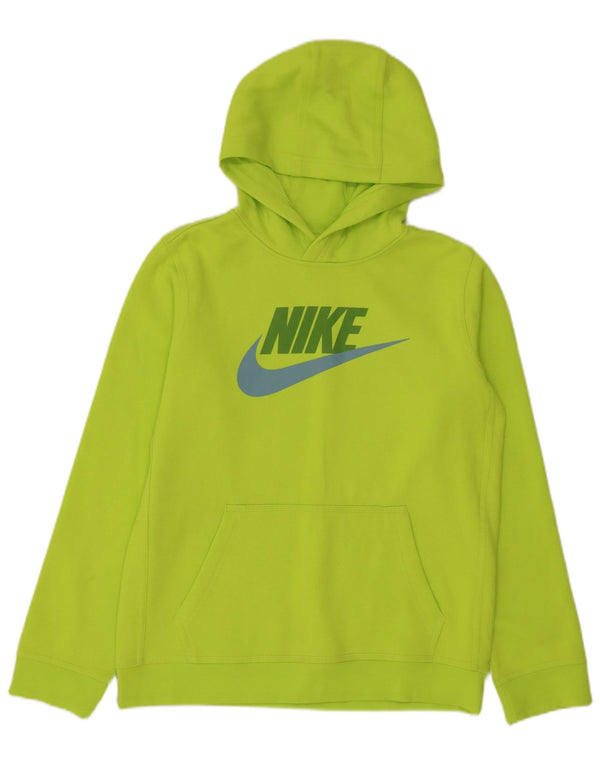 Nike Jungen-Pullover mit Grafik-Kapuzenpullover, 13–14 Jahre, XL, grüne Baumwolle