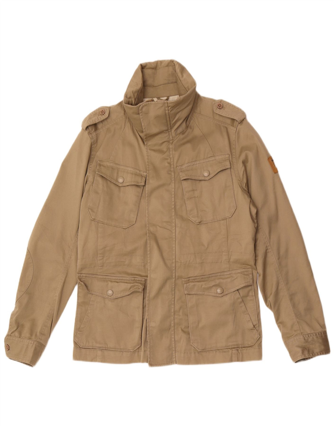 Diesel Herren Utility-Jacke UK 40 Large Beige Baumwolle