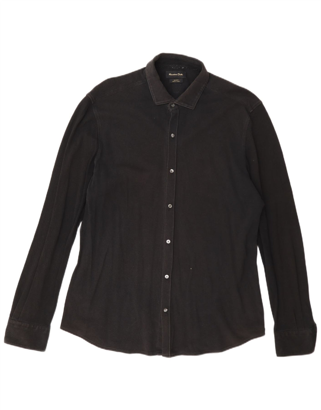 Massimo Dutti Herren Slim Fit Hemd XL Schwarz