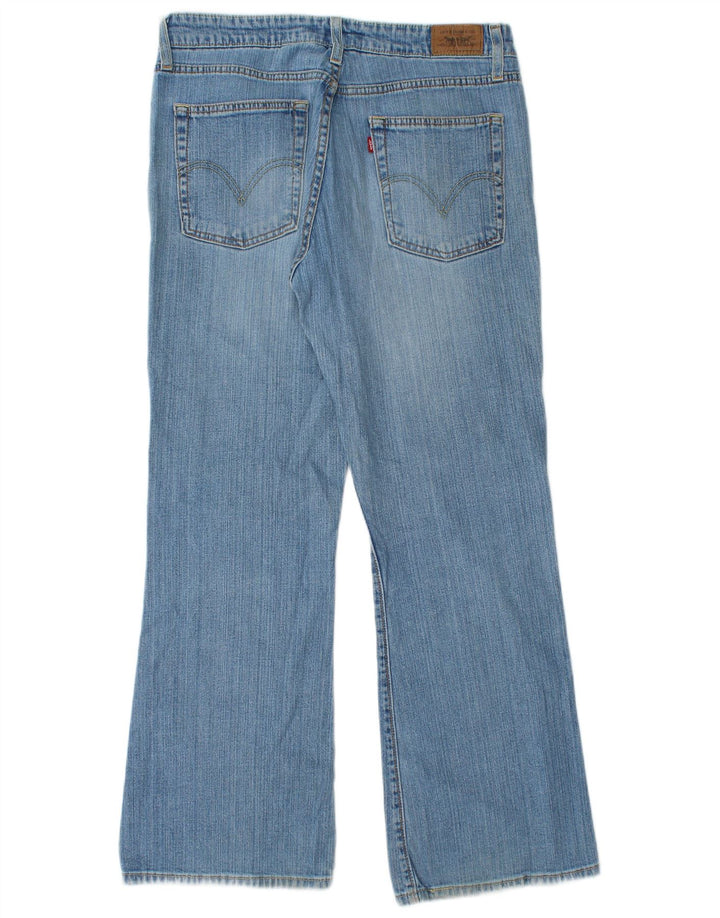 Levi's Damen 519 Flared Jeans US 11 Large W32 L30 Blaue Baumwolle