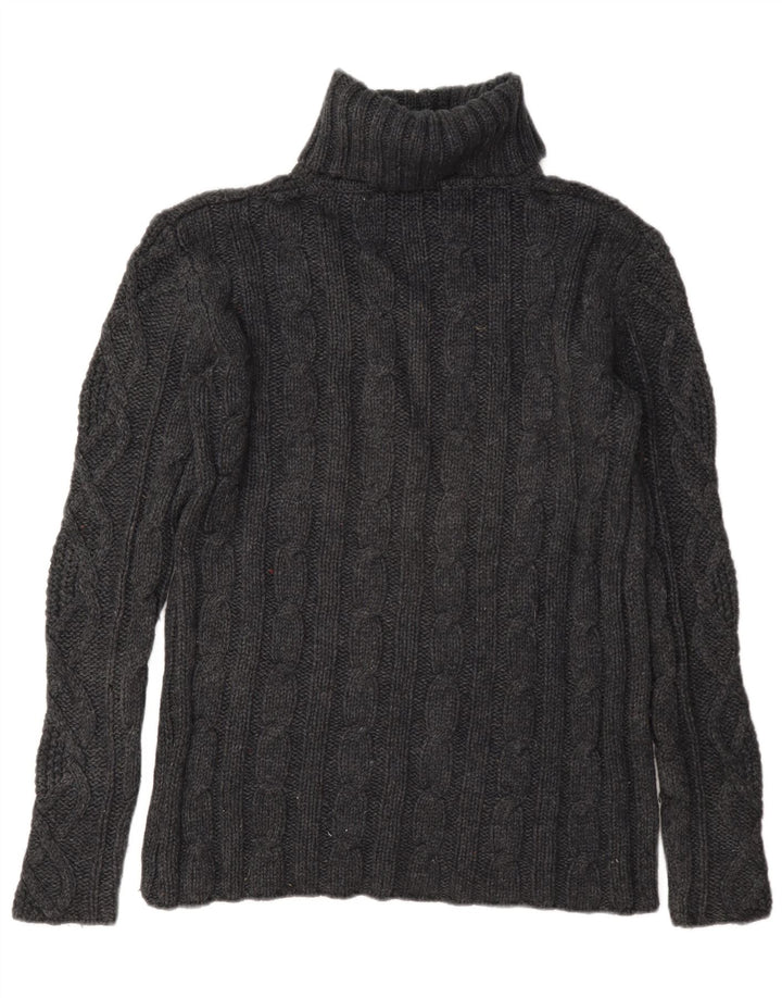 Eddie Bauer Damen Rollkragenpullover Pullover UK 16 Große graue Wolle