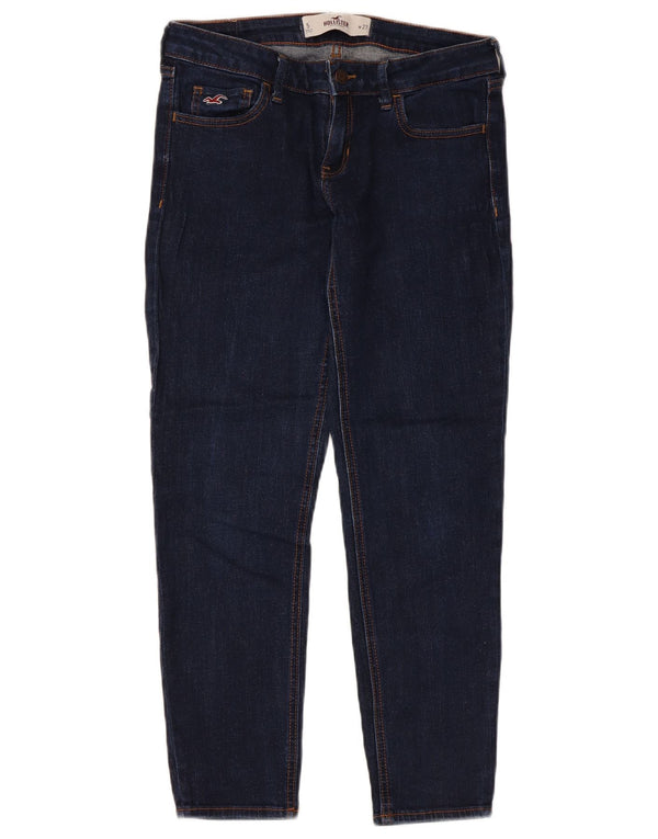 Hollister Damen Crop Slim Jeans US 5 Small W27 L25 Marineblau Baumwolle