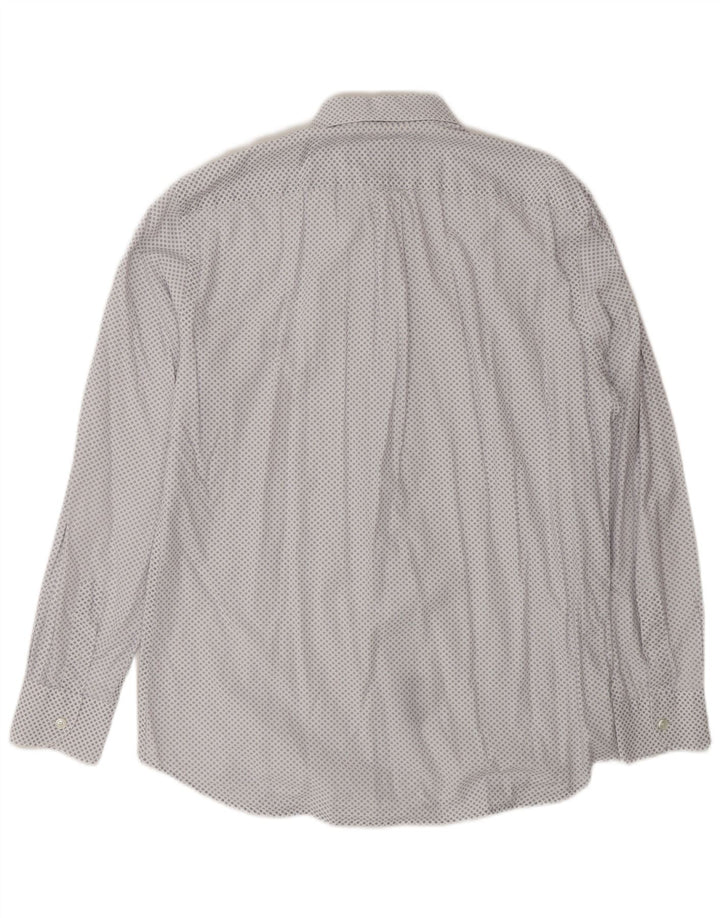 Harmont & Blaine Herren-Hemd mit normaler Passform, mittelblau gepunktete Baumwolle