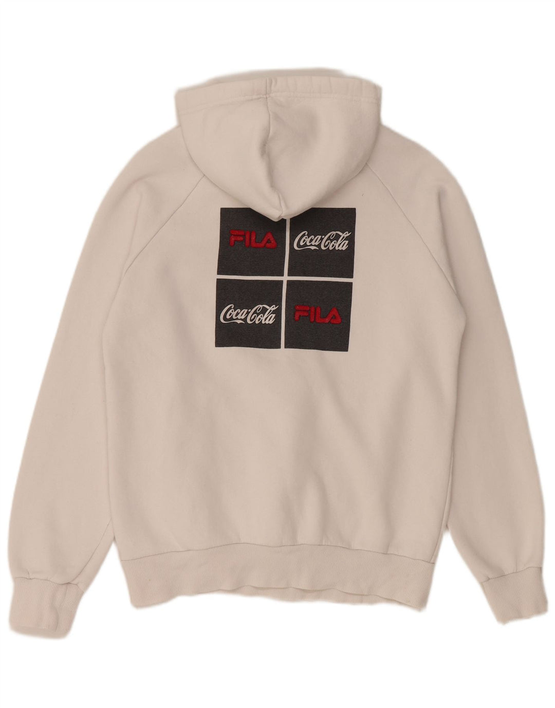 Fila Herren Coca-Cola Graphic Hoodie Pullover Small Weiß
