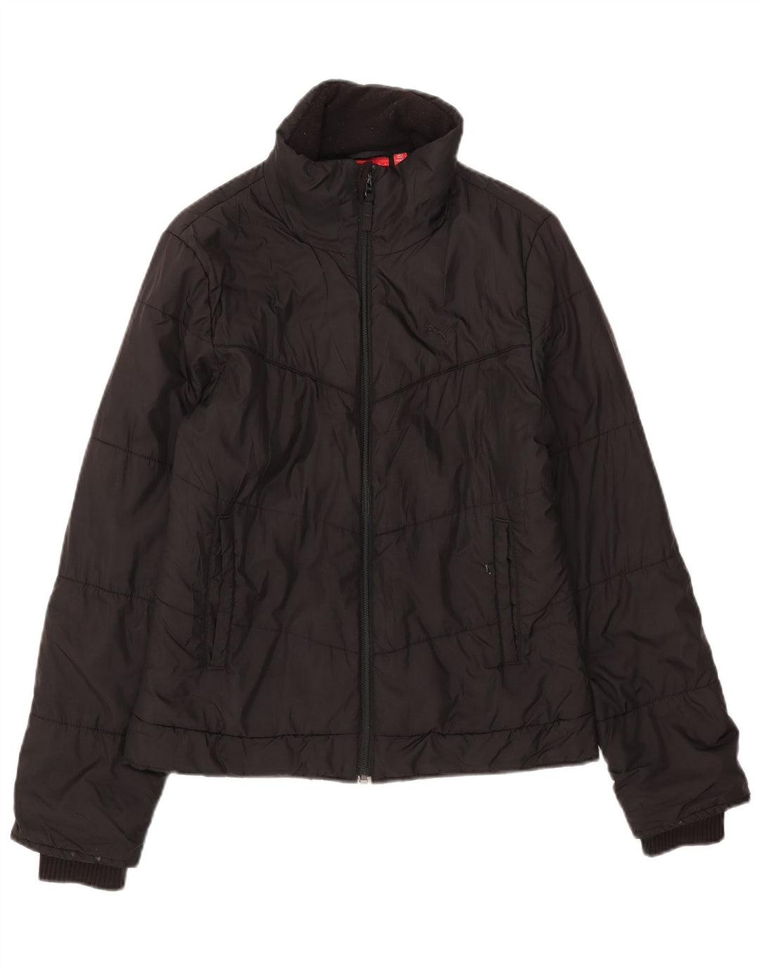 Puma Damen Wattierte Jacke UK 14 Large Schwarz