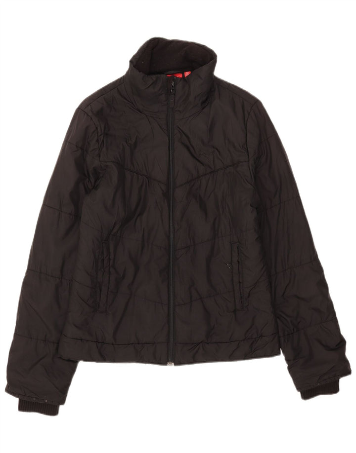 Puma Damen Wattierte Jacke UK 14 Large Schwarz