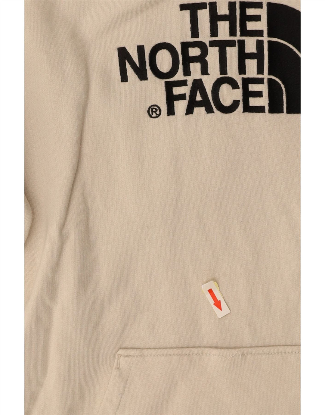 THE NORTH FACE Damen-Kapuzenpullover mit Grafik, UK 10, Größe S, cremefarbene Baumwolle