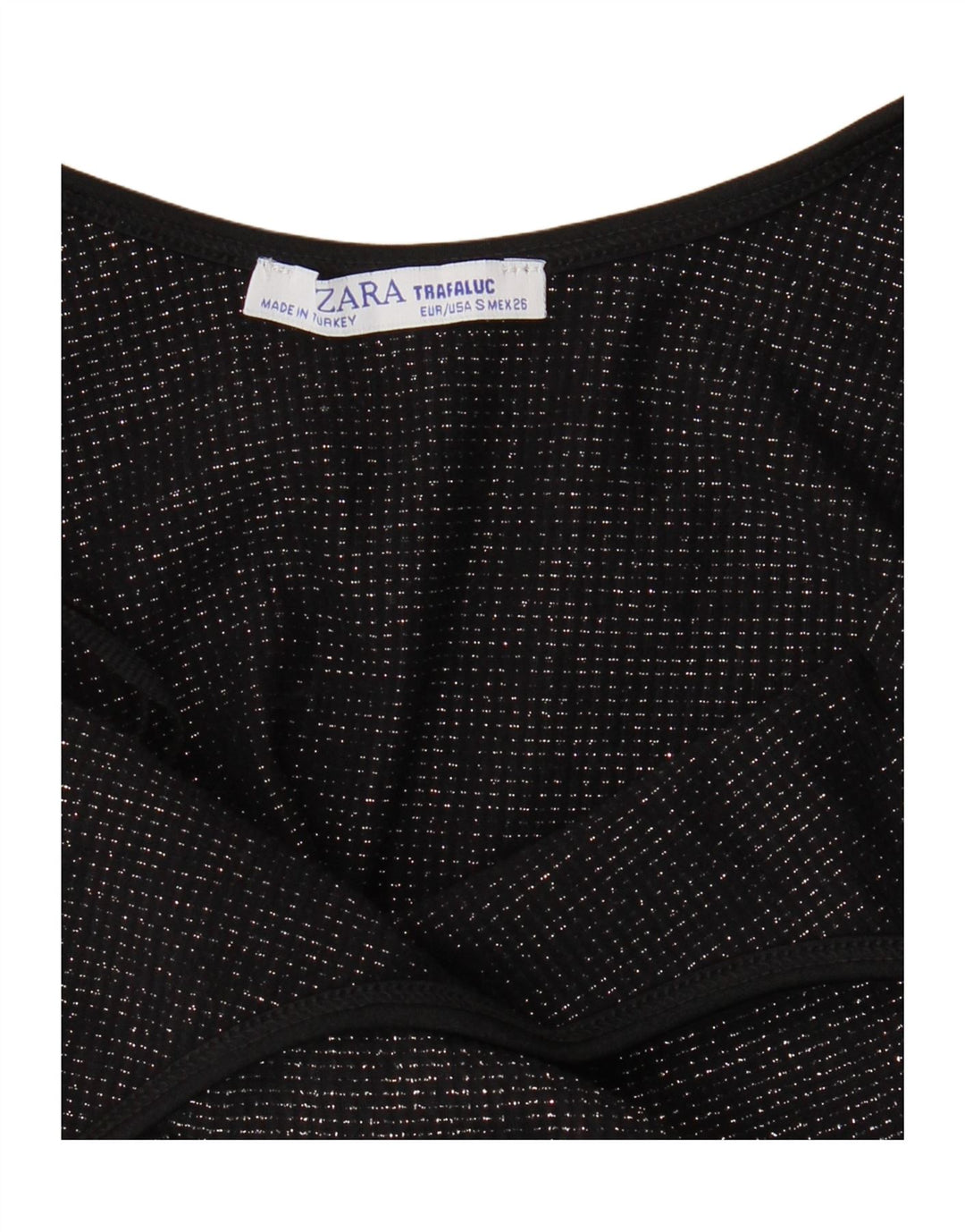 ZARA Womens Sleeveless Shift Dress UK 8 Small Black
