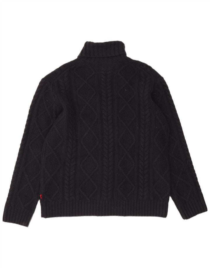 Kappa Herren Rollkragenpullover 2XL Marineblaue Wolle