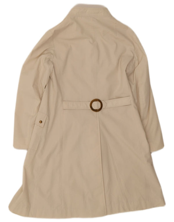 Vintage Damen Mantel UK 14 Mittelbeige Baumwolle
