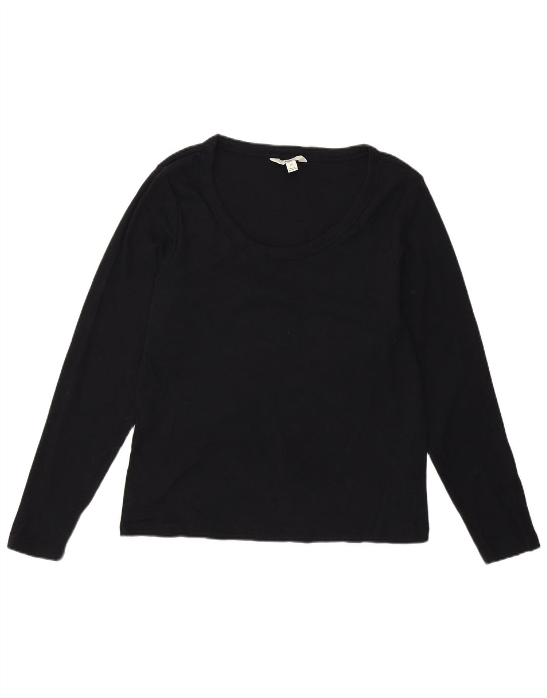 Marks & Spencer Damen Top Langarm UK 20 2XL Schwarz Baumwolle