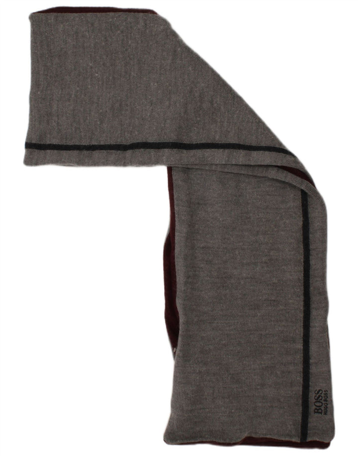 Hugo Boss Herren-Rechteckschal, Einheitsgröße, graues Polyacryl