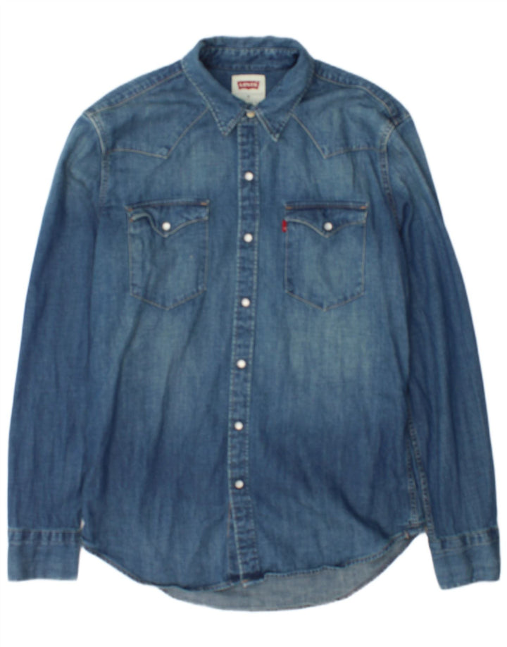 Levi's Herren Jeanshemd Mittelblau