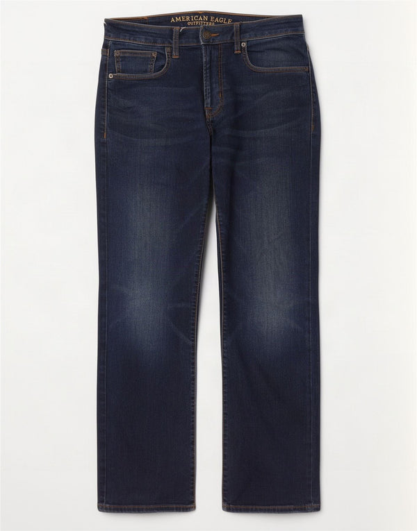 American Eagle Outfitters Herren Straight Jeans W32 L32 Marineblau Baumwolle