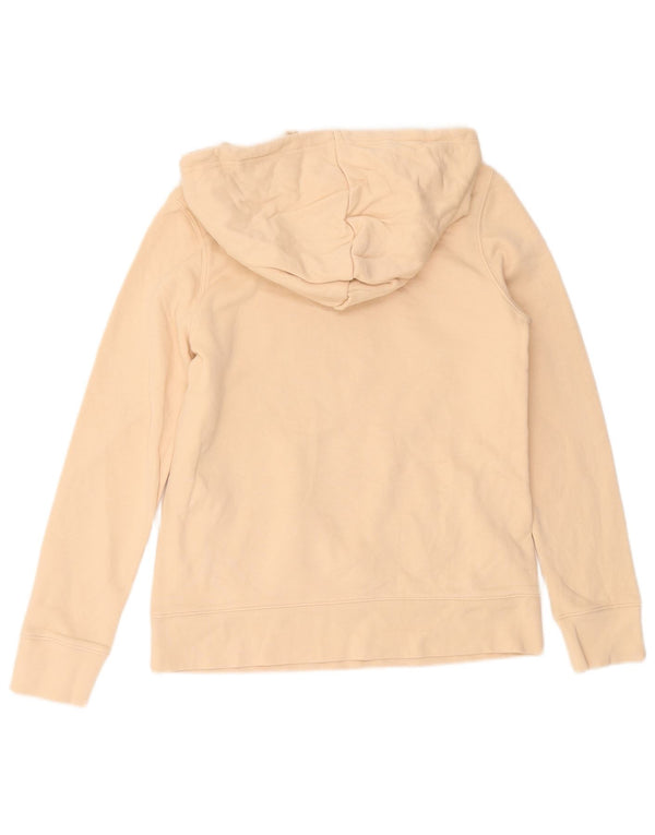 Adidas Damen Graphic Oversized Hoodie Pullover UK 6 XS Beige Baumwolle