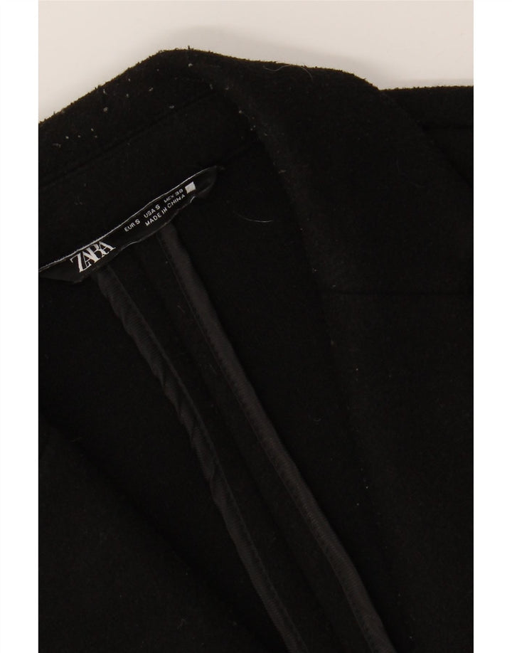 ZARA Herrenmantel UK 36 Small Schwarz Polyester