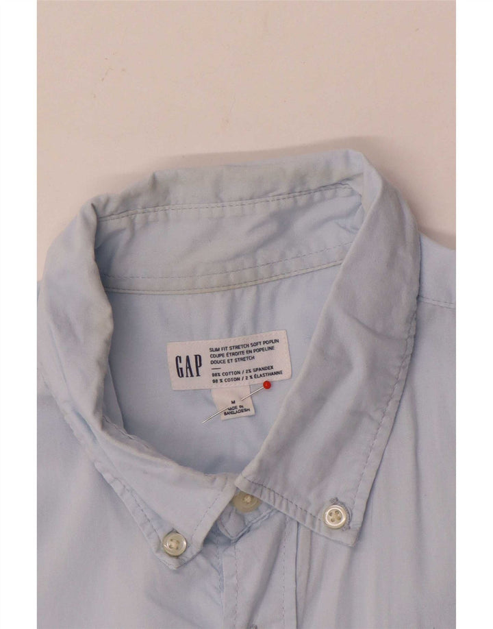 Gap Herren-Slim-Fit-Hemd aus mittelblauer Baumwolle
