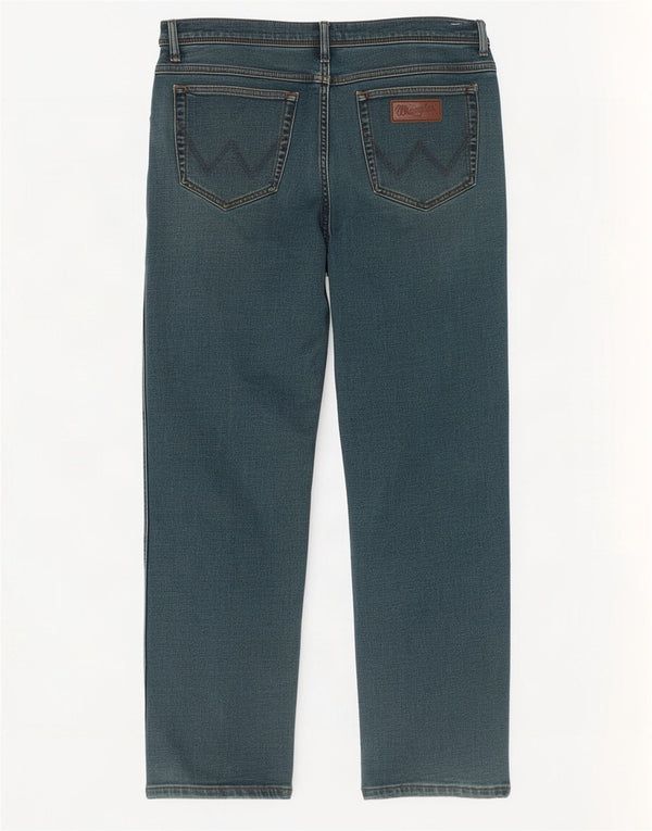 Wrangler Herren Texas Straight Jeans W34 L32 Blaue Baumwolle