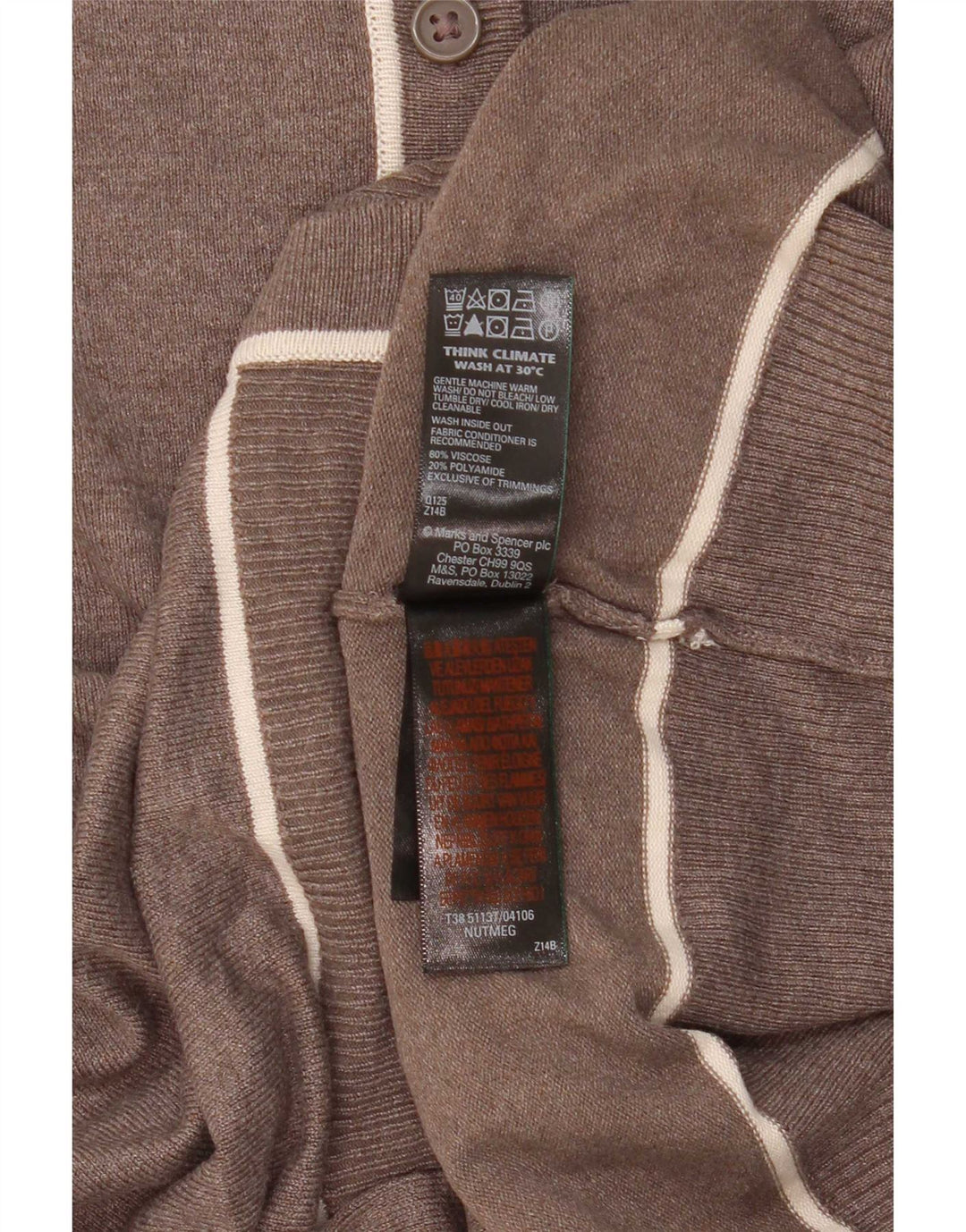Marks & Spencer Damen-Cardigan-Pullover UK 10 Small Braune Viskose