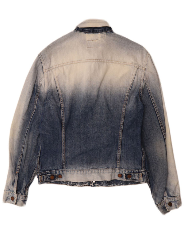 Levi's Damen-Jeansjacke mit Acid-Waschung, UK 18, XL, blaue Baumwolle