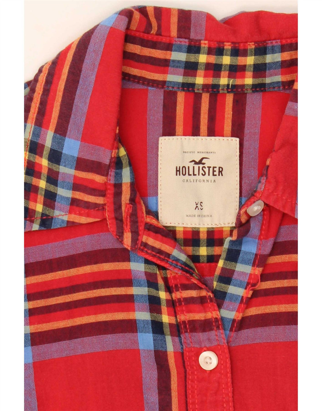 Hollister Damenhemd UK 6 XS Rot kariert