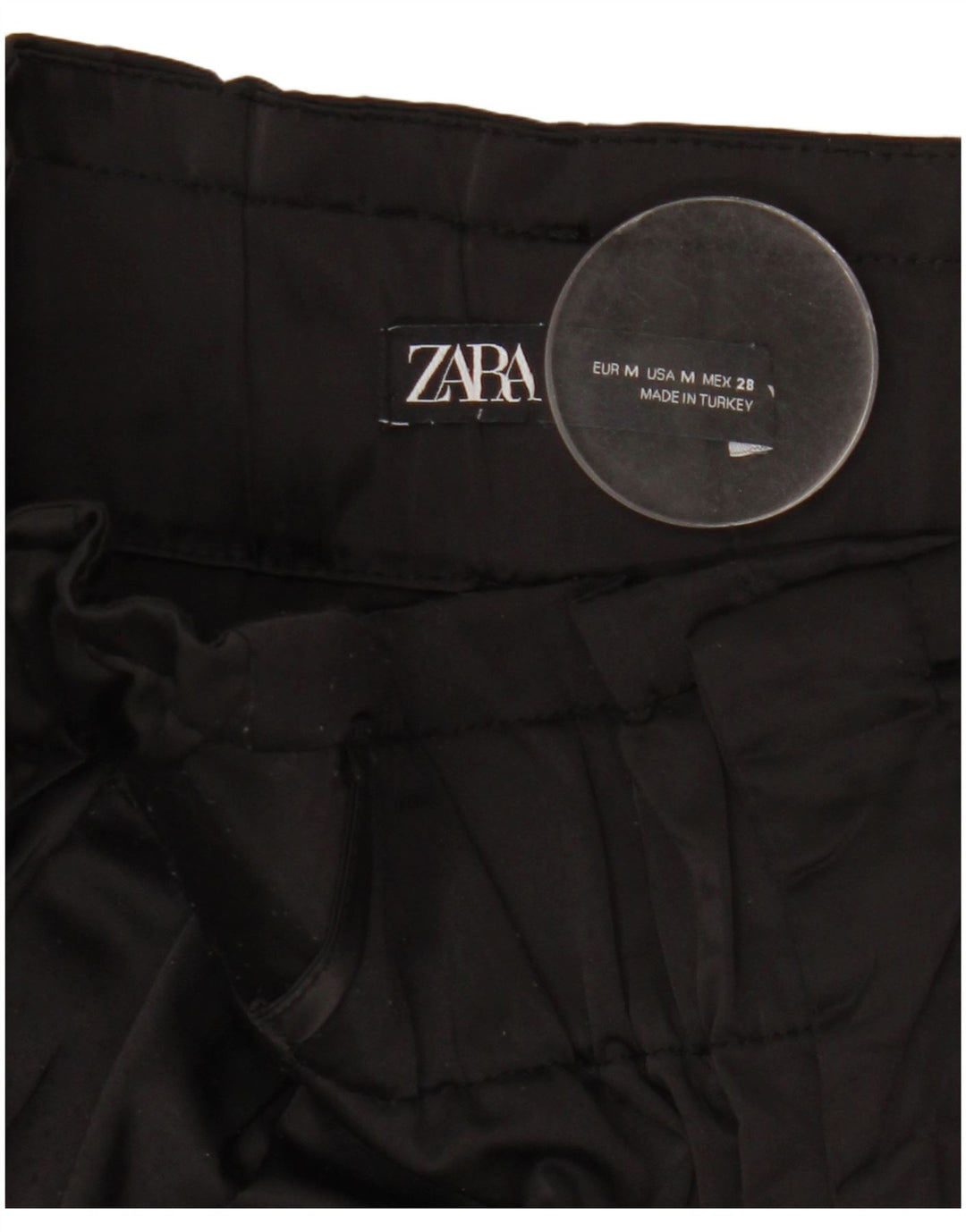 Zara Damen-Jogginghose, Cargohose, Größe M, W28, L26, Schwarz