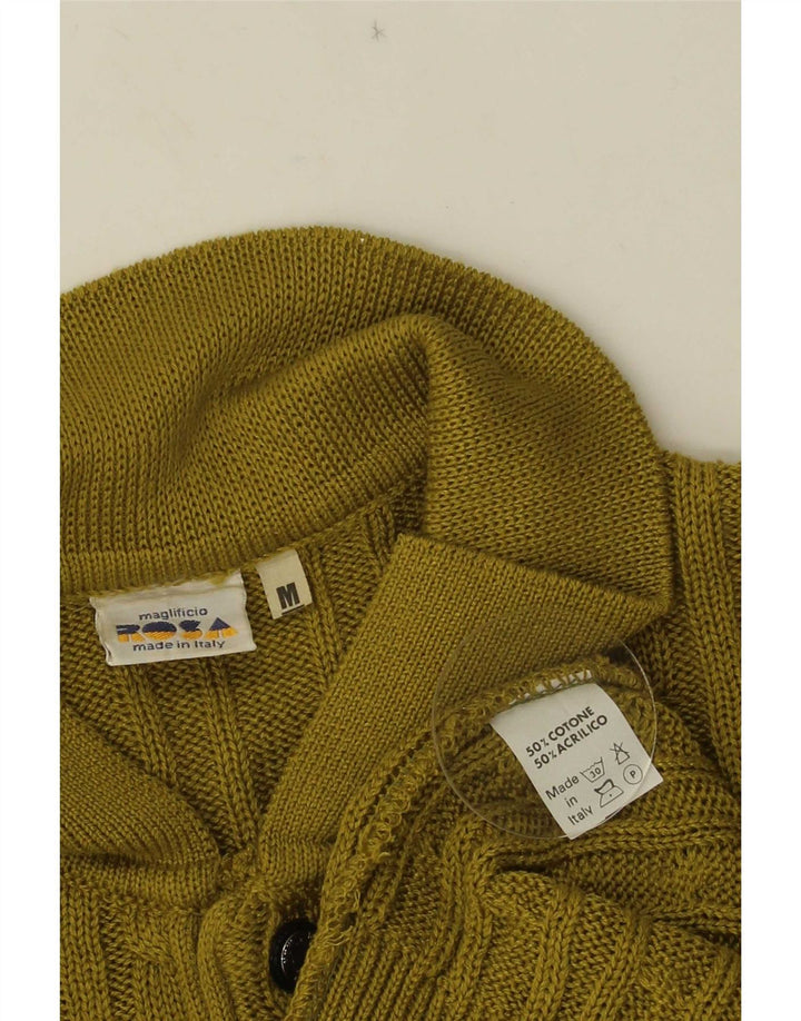 Vintage Herren Rollkragenpullover aus mittelgrüner Baumwolle