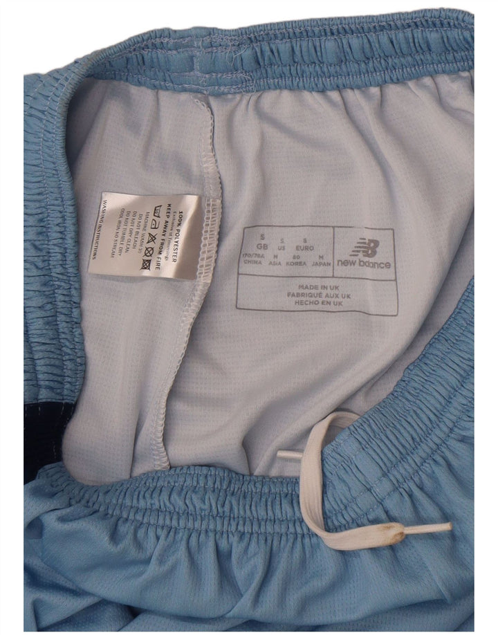 New Balance Herren-Sportshorts, klein, blaues Farbblock-Polyester