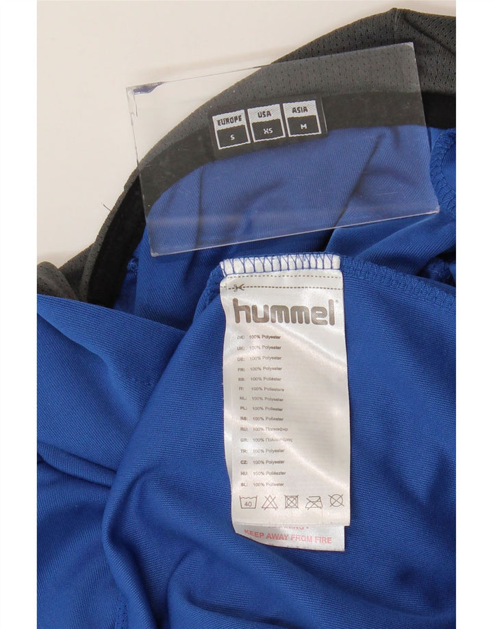 Hummel Herren-Kapuzenpullover mit Grafik, klein, blau, Polyester