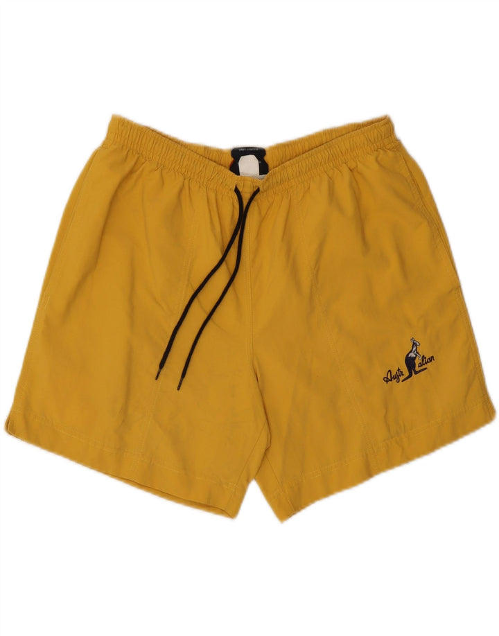 AUSTRALIAN L'ALPINA Herren-Badeshorts IT 50 Mittelgelbes Polyamid
