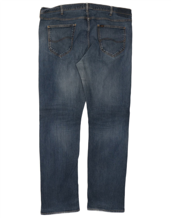 Lee Herren Daren Straight Jeans W42 L34 Blaue Baumwolle