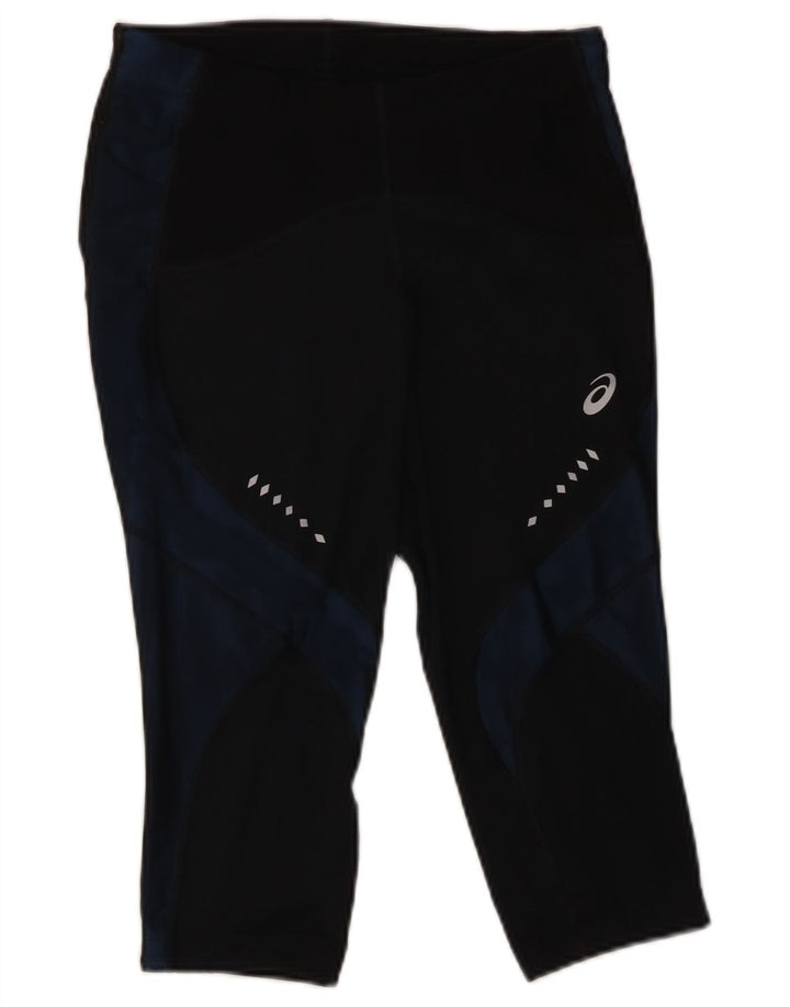 Asics Damen Capri-Leggings UK 12 Mittelschwarzes Polyester
