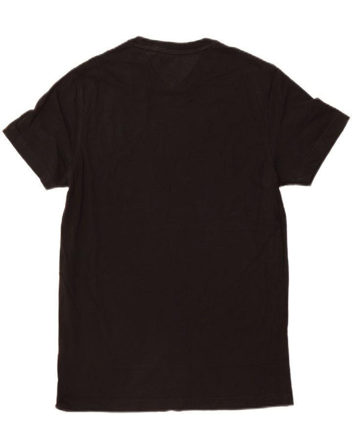 TOMMY HILFIGER Herren T-Shirt Top Small Schwarz Baumwolle