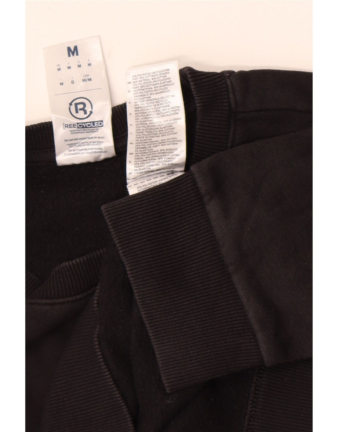 Reebok Herren Sweatshirt Pullover Medium Schwarz Baumwolle
