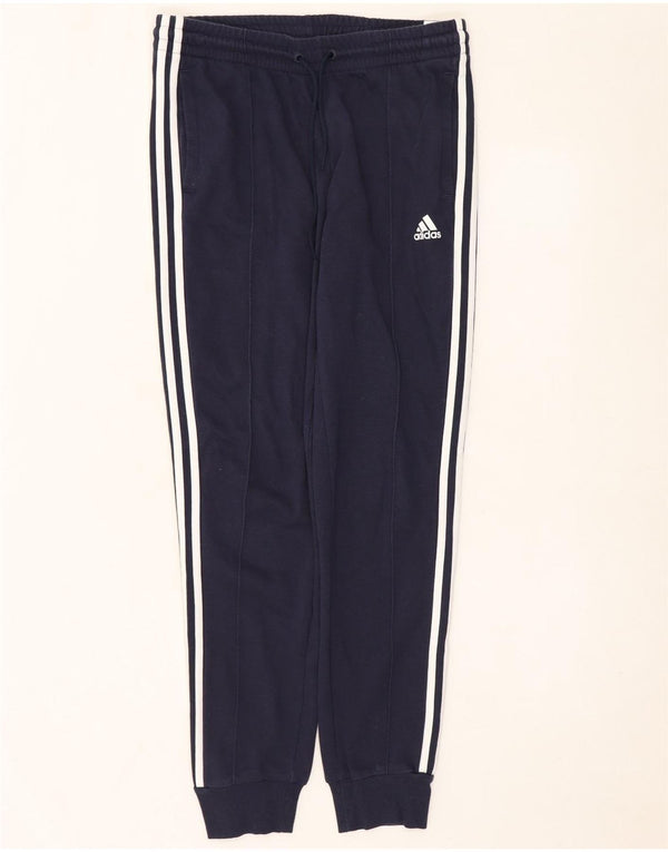 Adidas Damen Trainingshose Jogger UK 12/14 Medium Marineblau Baumwolle