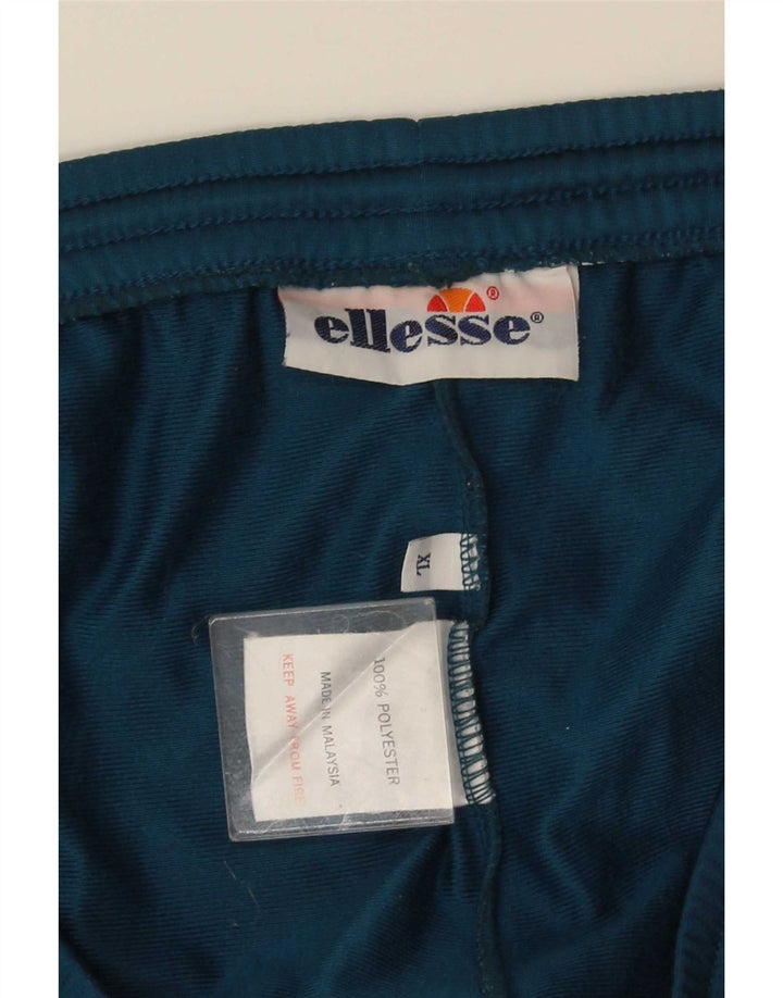 Ellesse Herren-Trainingshose mit Grafik, XL, blau, Farbblock-Polyester