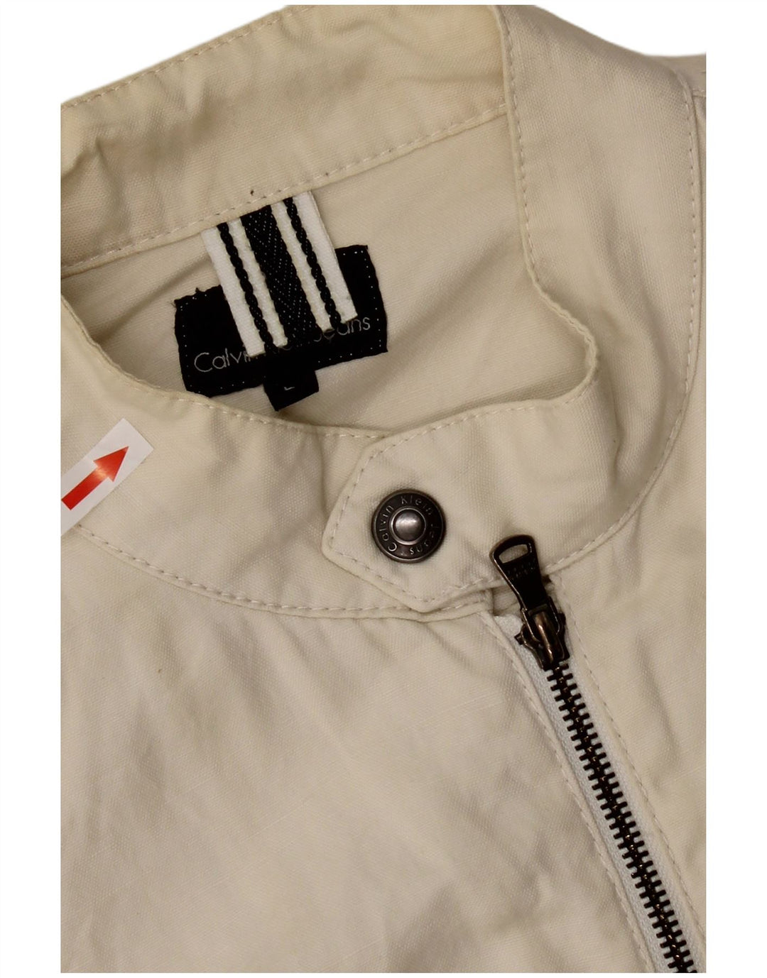 Calvin Klein Jeans Damen Utility-Jacke UK 16 Large Off White Cotton