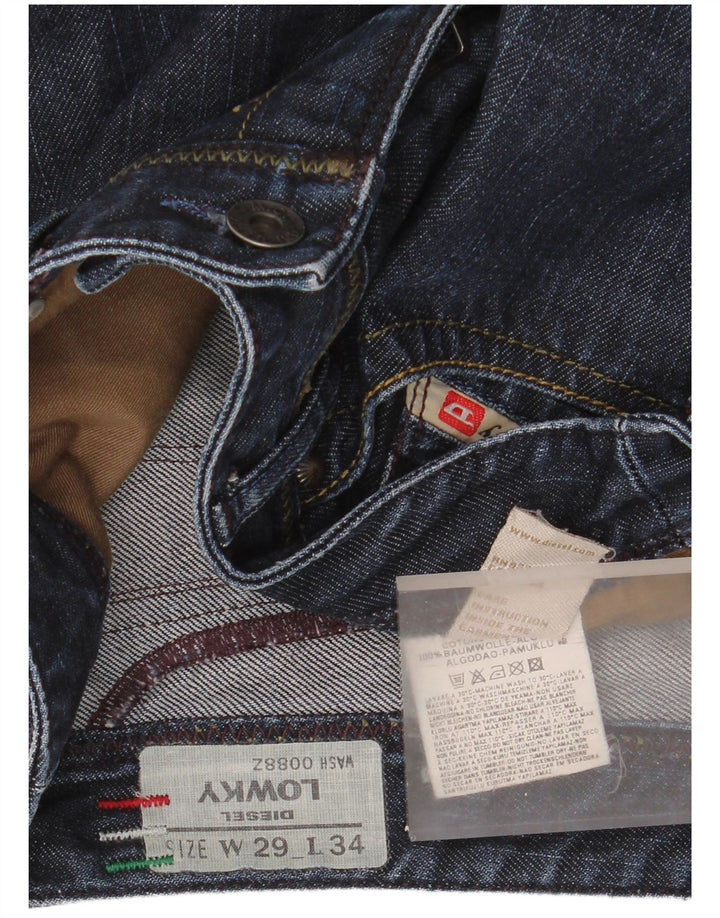 Diesel Damen Lowky Straight Jeans W29 L30 Marineblaue Baumwolle