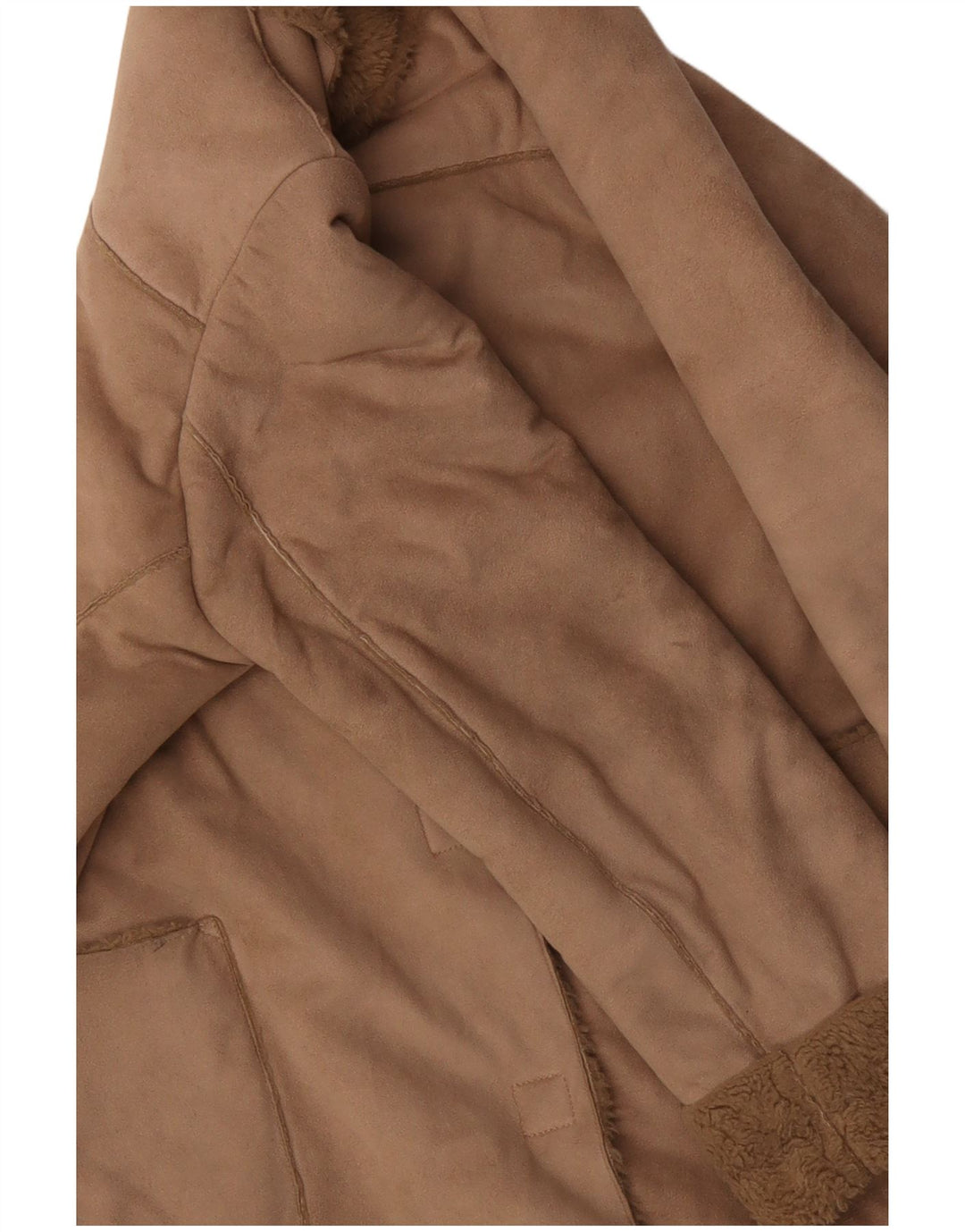 ARMANI Damen Sherpa-Mantel UK 16 Large Beige